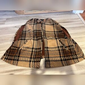 Tahari Poncho Vest Plaid Sweater